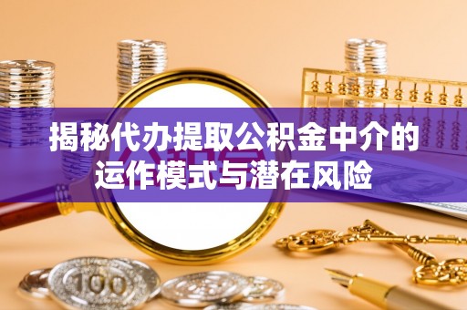 卓尼揭秘代办提取公积金中介的运作模式与潜在风险